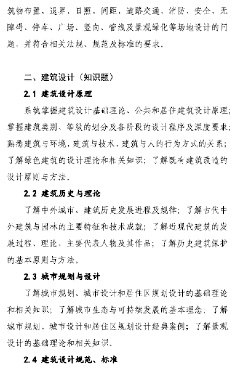 大事件！9門變6門！一級(jí)注冊(cè)建筑師考試大綱（21版）發(fā)布，2023年執(zhí)行！